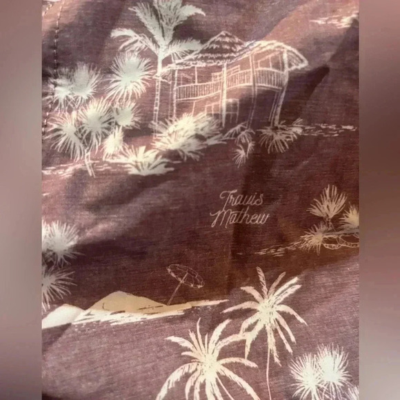 Travis Mathew Swim Trunks Purple Tropical bathing suit XXL new beach summer - Picture 4 of 5